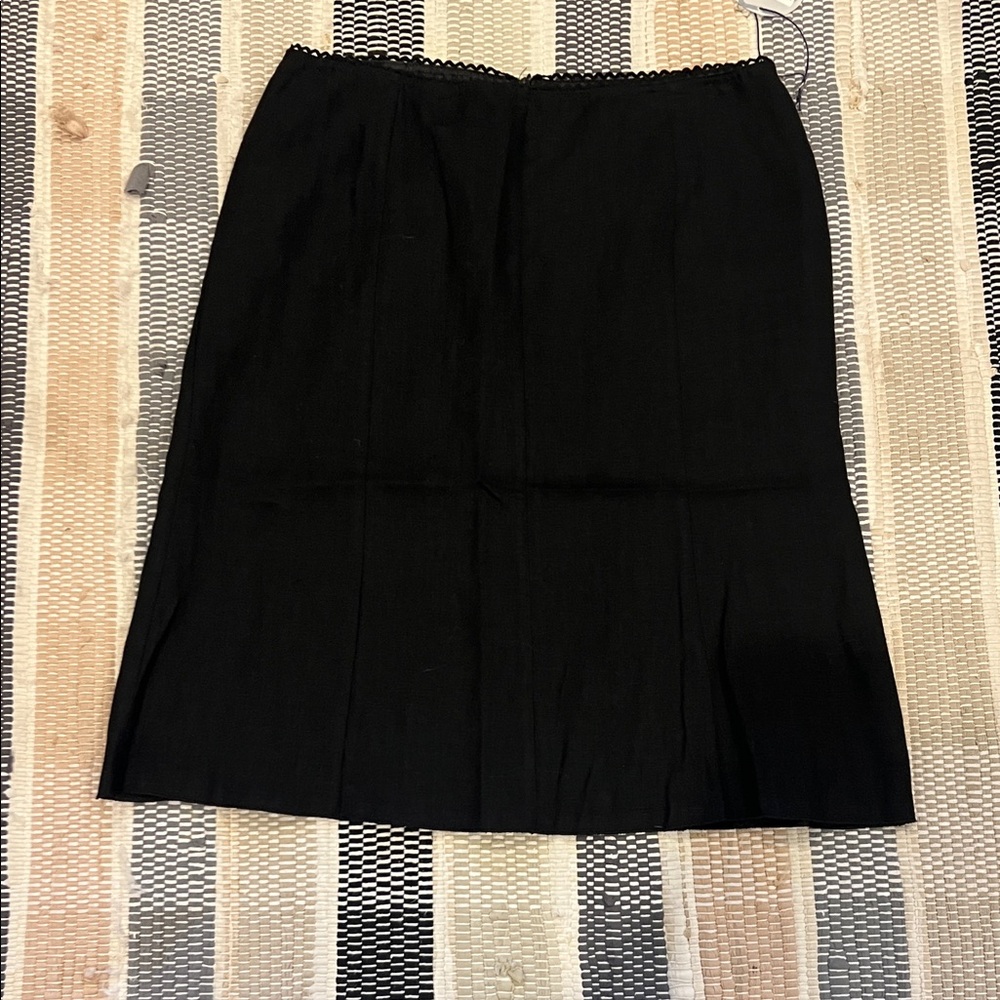 Blu Sand made in Italy black pencil skirt linen size 46 EU XL US